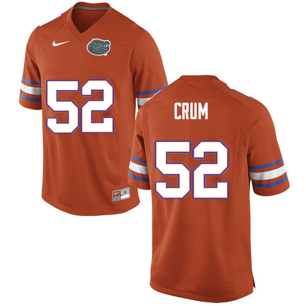 Men #52 Quaylin Crum Florida Gators College Football Jerseys Sale-Orange